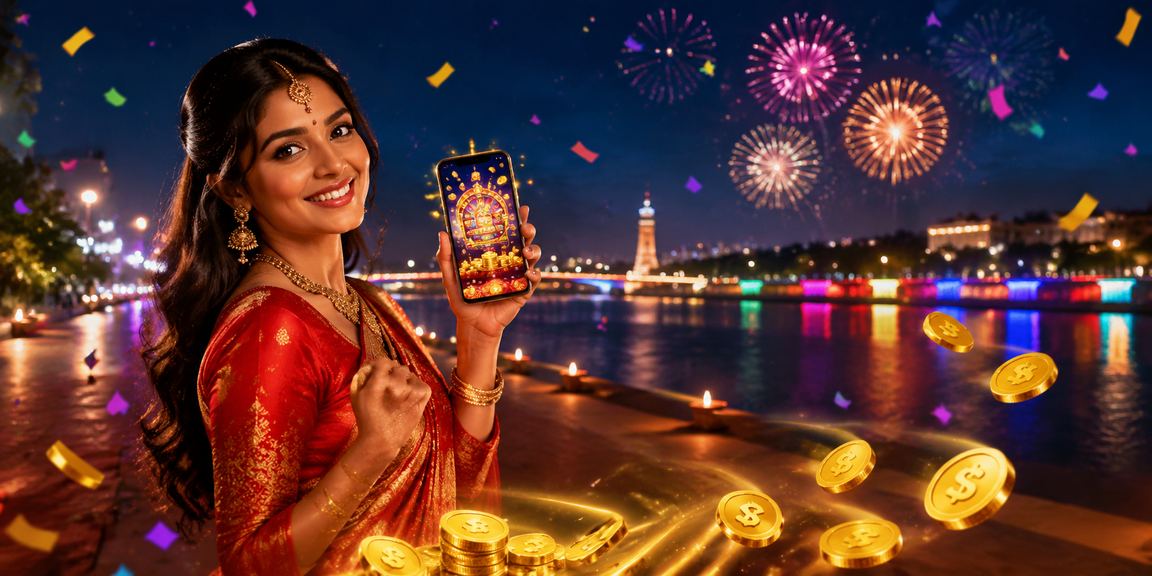 User placing bets on mobile phone in Indian city